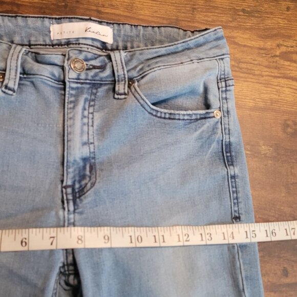 Kancan Jeans 26 P Flare Mid Rise Medium Light Wash Stretch Denim - Picture 7 of 11